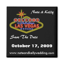 LasVegasSign, Nate & Kelly, Save The Date, Octo... magnets