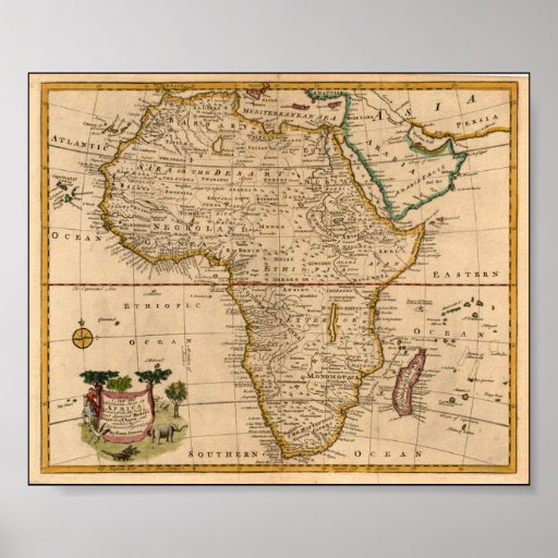 Late 19th Century Africa Map Poster Zazzle