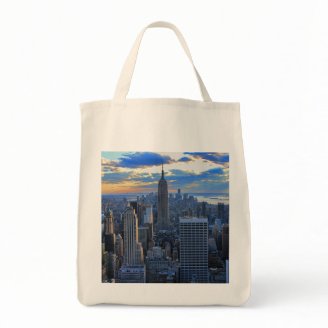 Late afternoon NYC Skyline as sunset approaches Bag