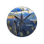 Late afternoon NYC Skyline as sunset approaches Wallclock