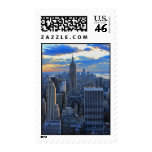 Late afternoon NYC Skyline as sunset approaches Postage Stamps