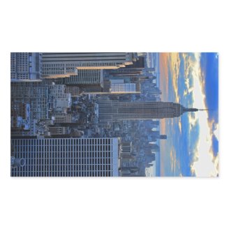 Late afternoon NYC Skyline as sunset approaches Stickers