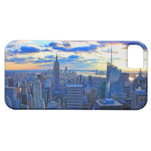Late afternoon NYC Skyline as sunset approaches W iPhone 5 Cover
