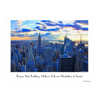Late afternoon NYC Skyline as sunset approaches W Poster
