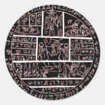 late demotic egyptian amulet round sticker
