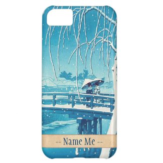 Late Snow Along Edo River hasui kawase winter art iPhone 5C Cover