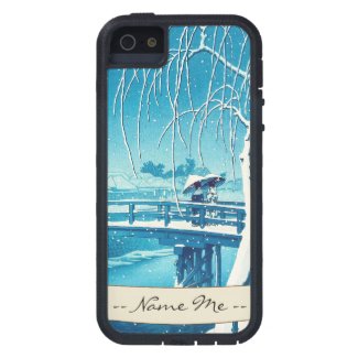 Late Snow Along Edo River hasui kawase winter art Cover For iPhone 5/5S