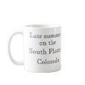 Late summer on the South Platte mugs by Artquez Late summer on the South Platte mugs