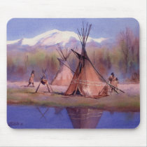 LATE SUMMER TIPI CAMP by SHARON SHARPE mousepads