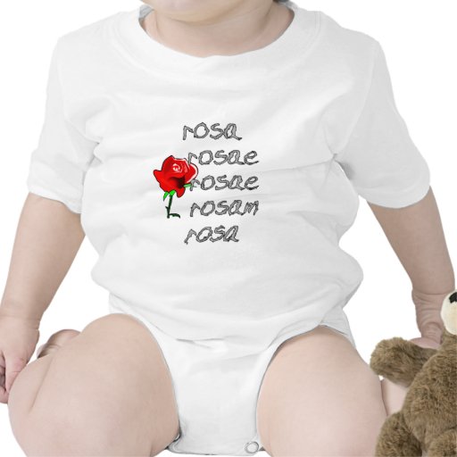 Latein Rose Deklination latin rose declension Baby Bodysuit