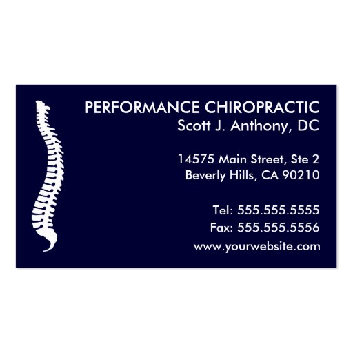 Lateral Spine Chiropractic Business Cards (front side)