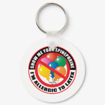 Latex Allergy keychains by fightcancertees Latex Allergy keychains