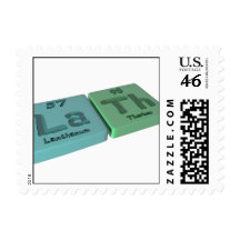 Lath as La Lanthanum and Th Thorium Stamp