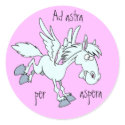 Latin: Ad astra per aspera stickers