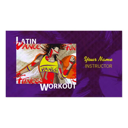 LATIN DANCE WORKOUT - Business Card (front side)