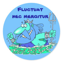 Latin: Fluctuat nec mergitur stickers