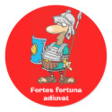 Latin: Fortes fortuna adiuvat stickers