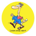 Latin: Labor omnia vincit! stickers