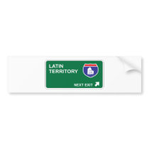 Latin Next Exit bumper stickers