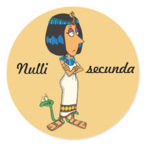 Latin: Nulli secunda Round Stickers