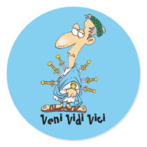 Latin: Veni vidi vici stickers