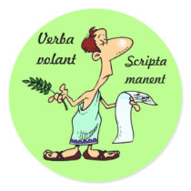 Latin: Verba volant scripta manent stickers by sandrinepal Latin: Verba volant scripta manent stickers