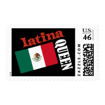 Latina Queen & Mexican Flag Stamps