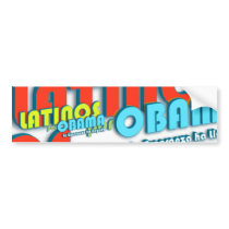 Latinos Por Obama Bumper Sticker autoaufkleber