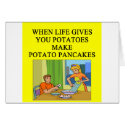 latkes potato pancake joke cards