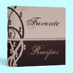 Latte and Cabernet Vine Recipe Book binders