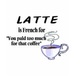 Latte Is French For.... t-shirts