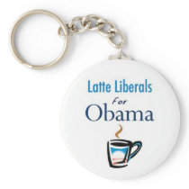 Latte Liberals for Obama Keychain