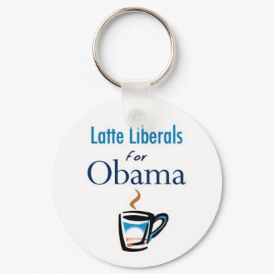 Latte Liberals for Obama Keychain by democrattotheend