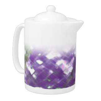 Lattice Floral Soft Purples Medium Teapot