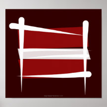 Latvia Brush Flag Posters