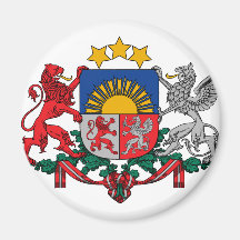 latvia emblem fridge magnet