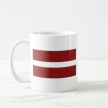 Latvia Flag ~ Map Mug