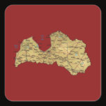 Latvia Map Sticker by FlagAndMap Latvia Map Sticker