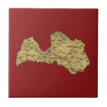 Latvia Map Tile by FlagAndMap Latvia Map Tile