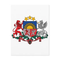 Latvia Official Coat Of Arms Heraldry Symbol Postcards