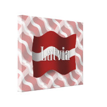 Latvia Waving Flag Canvas Prints