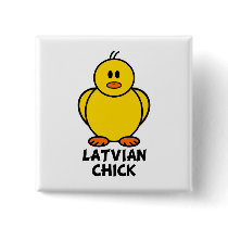 Latvian Chick buttons by chicktshirts8 Latvian Chick buttons