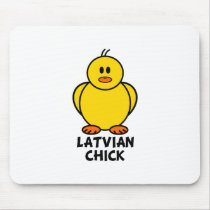 Latvian Chick mousepads