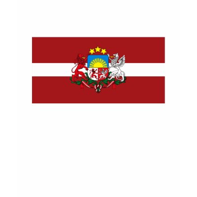 Latvian Flag T-shirt by FlagTshirts