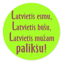 Latvian male loyalty creed sticker