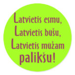 Latvian male loyalty creed sticker