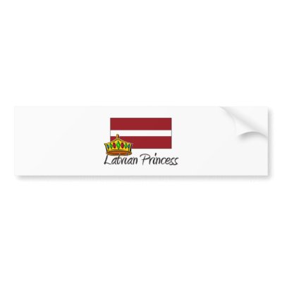 Latvian Princess Bumper Sticker by flagshirt