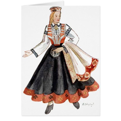 Latvian traditional costume cards