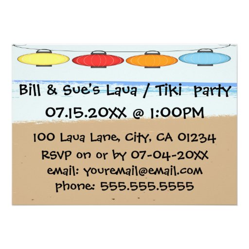 Laua / Tiki Party Invitations