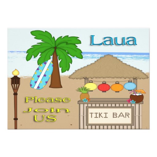 Laua / Tiki Party Invitations